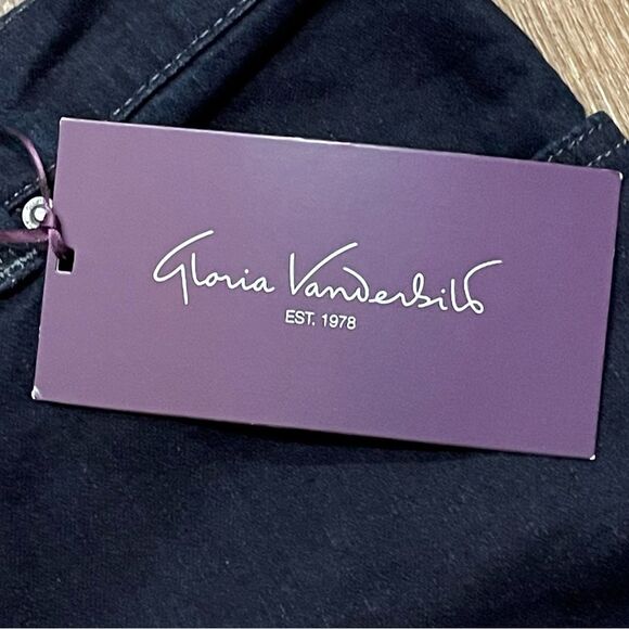 Gloria Vanderbilt Amanda Dark Wash Women 14 Classic Fit Tapered NWT Jeans - Picture 10 of 13